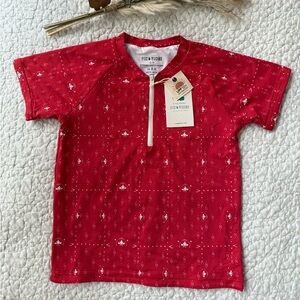 Fin and Vince Rash Guard Paisley Trail Flame